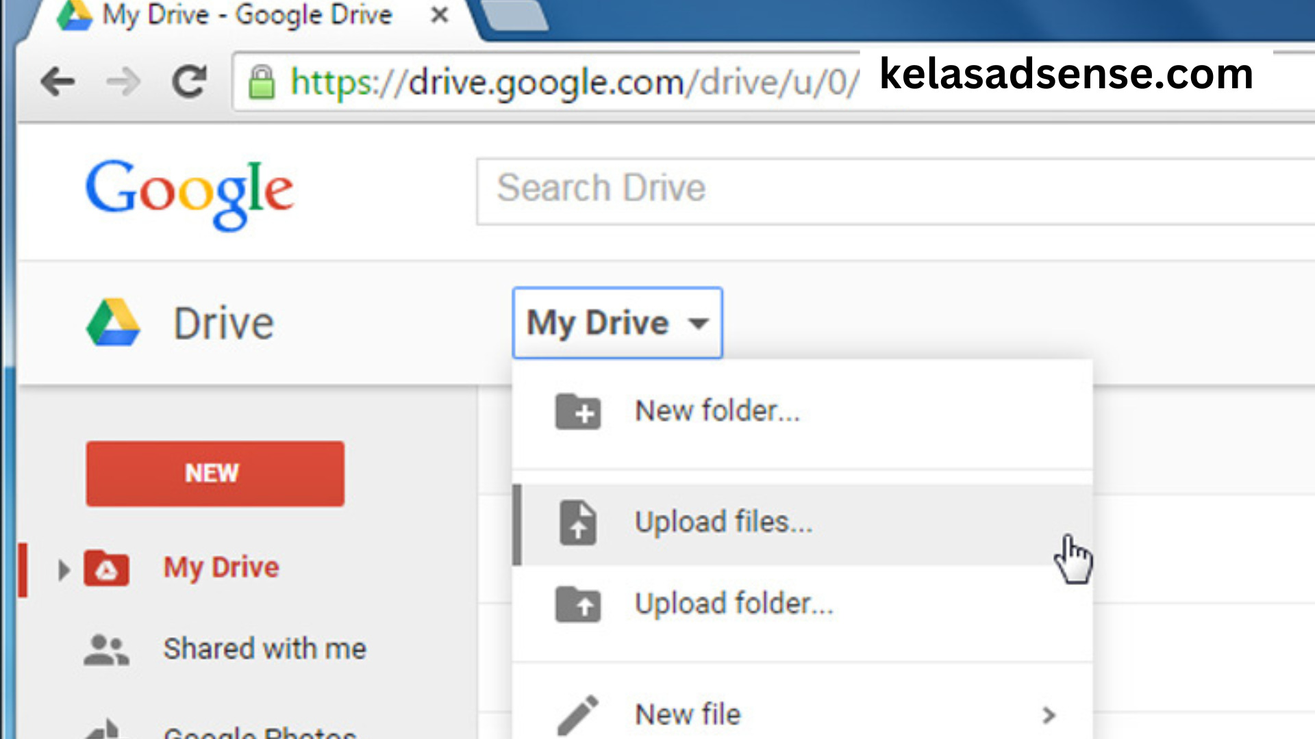 cara memasukan file ke google drive